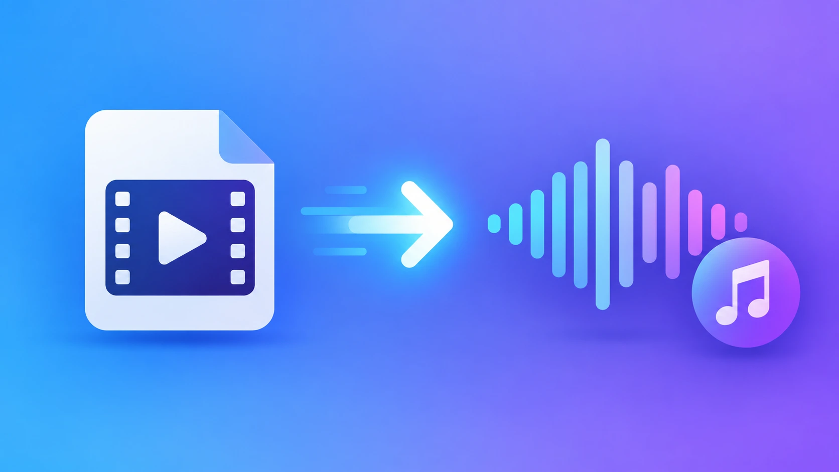 Extract audio from a video file online — video converting into an audio waveform